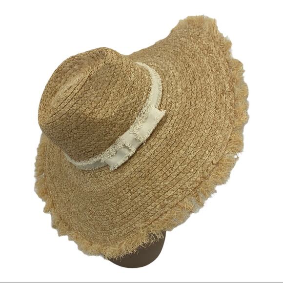 Hat Attack 100% Raffia Straw Cover Up Sun Hat NWT - Picture 4 of 13